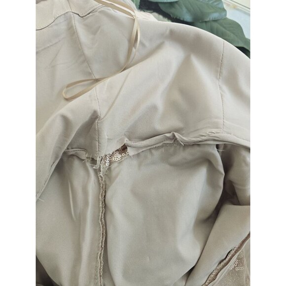 Rickie Freeman Teri Jon Campaign Sequin Off The Shoulder Gown Dress 18 ALTERED - Picture 10 of 13